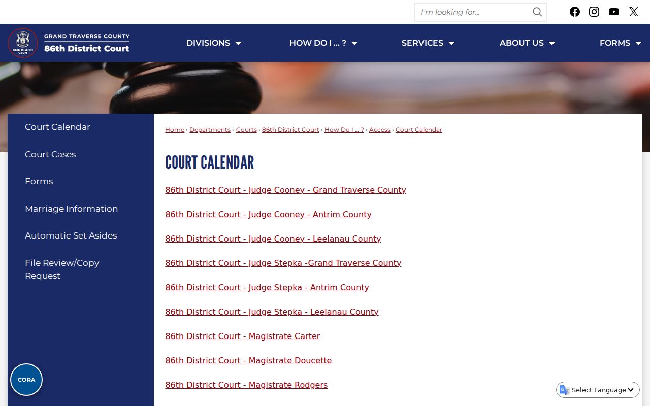 Antrim court calendar official Court Display links source
