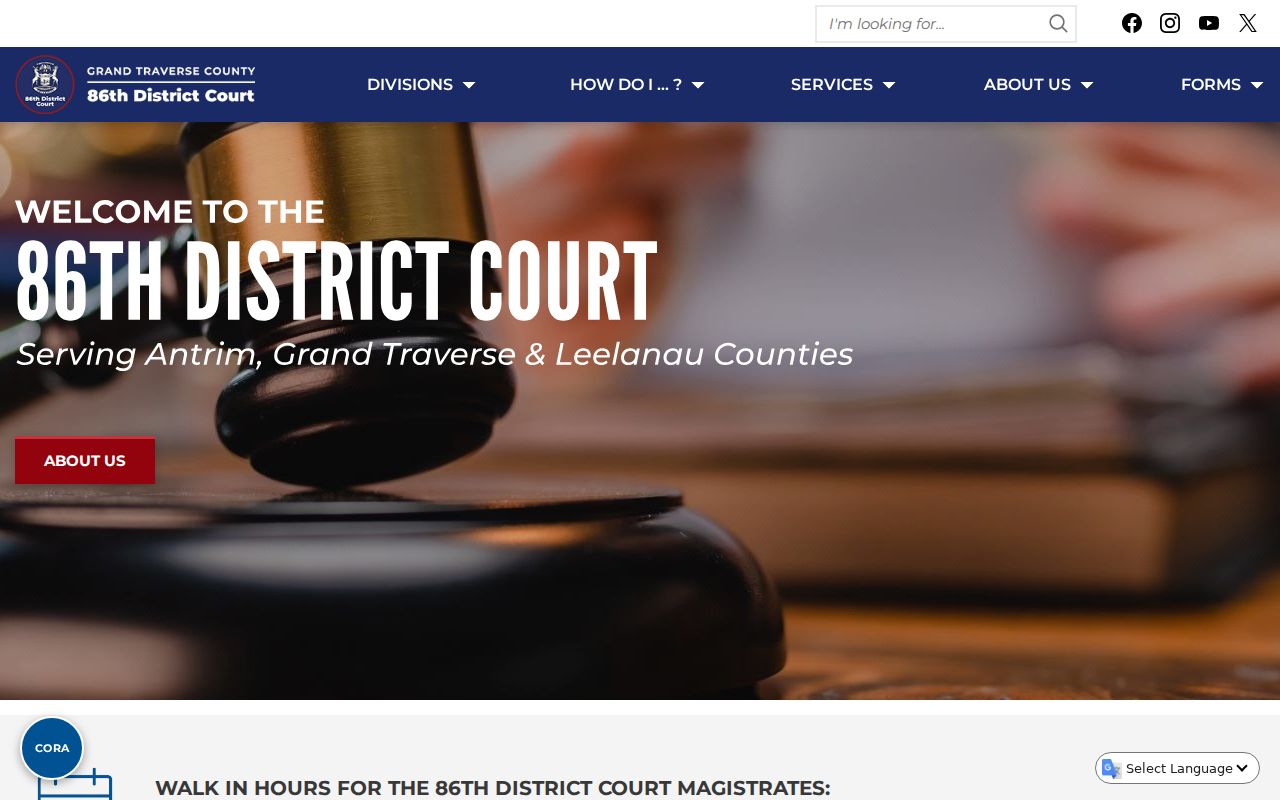 Antrim criminal docket 86th District Court divisions page