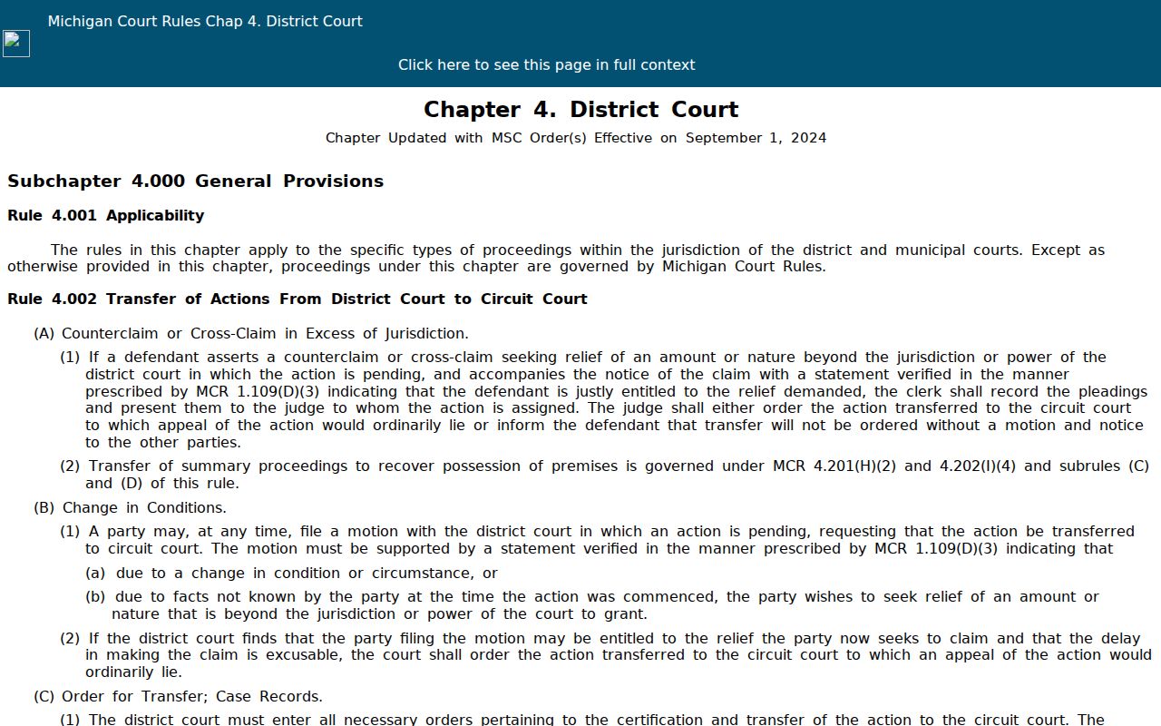 Elk Rapids court docket reference for Michigan traffic response and default court rules