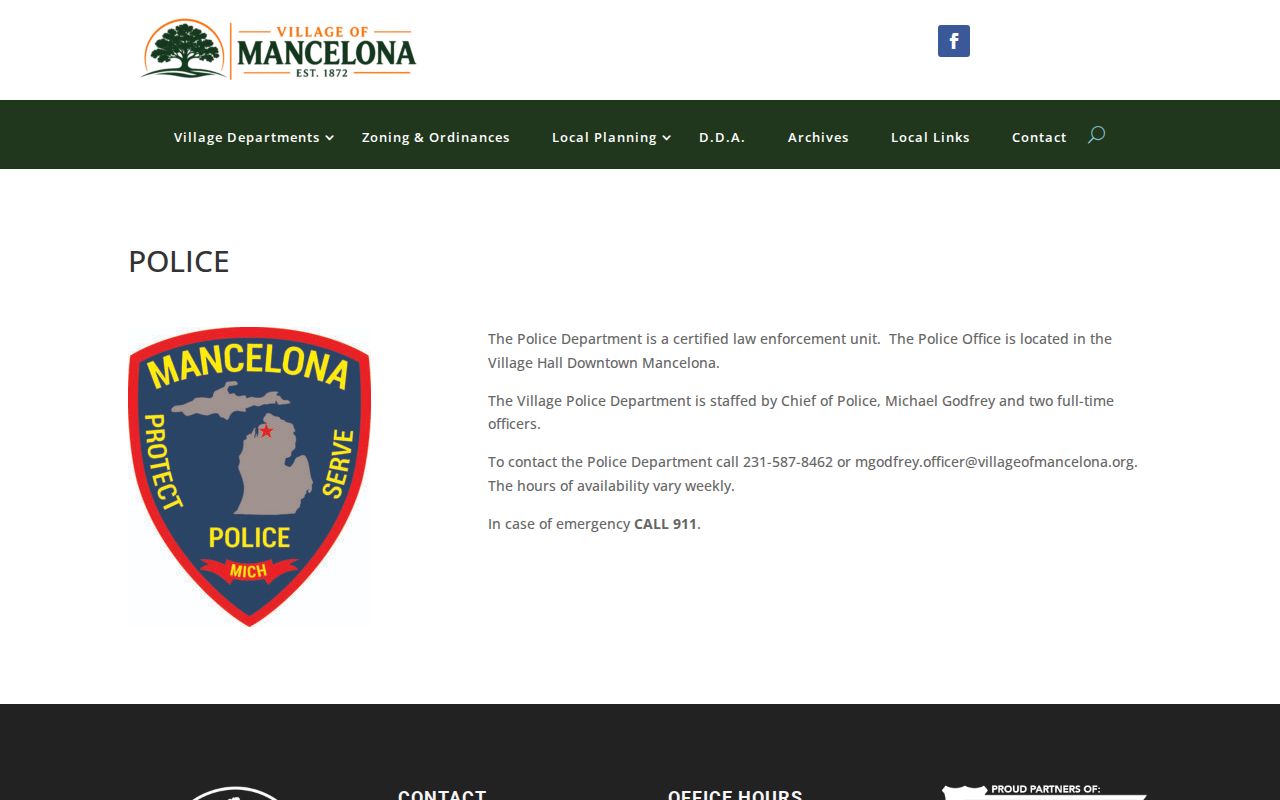 Mancelona court docket reference showing the official police citation-origin contact source